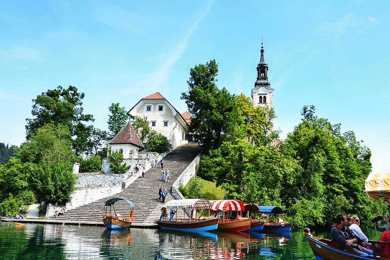 Stairs to the Church of the Assumption, Ljubljana