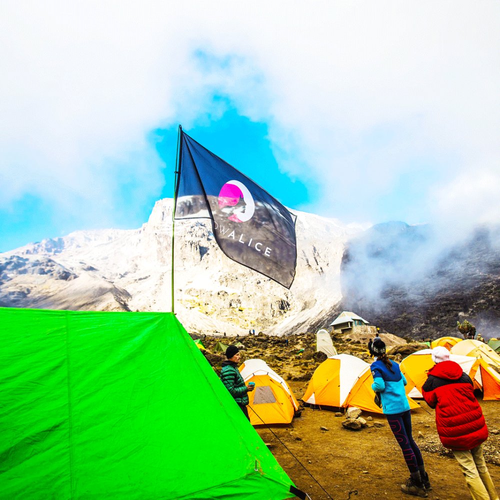 Baranco Camp on the height of 3950 meters above the sea level, Arusha