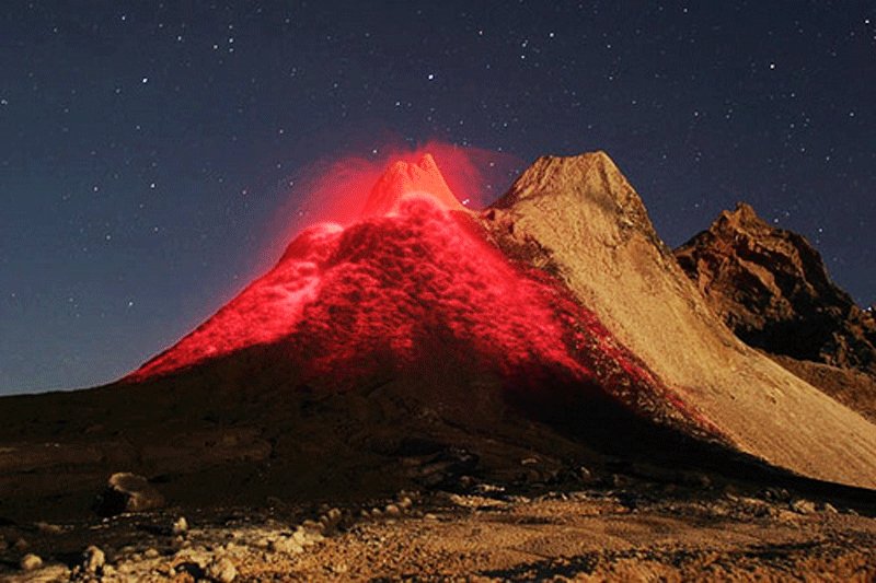 Lava starts shining with the dusk, Arusha