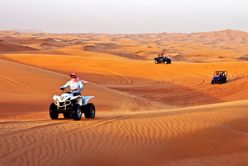 Desert safari dune buggy/ATV driving in Dubai