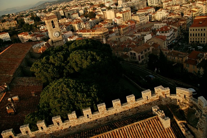 View of Cannes from the castle tower of Castres