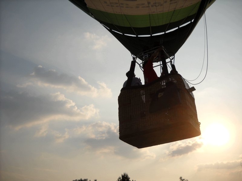 Hot air balloon trip