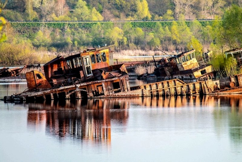 Cemetery of ships Chernobyl