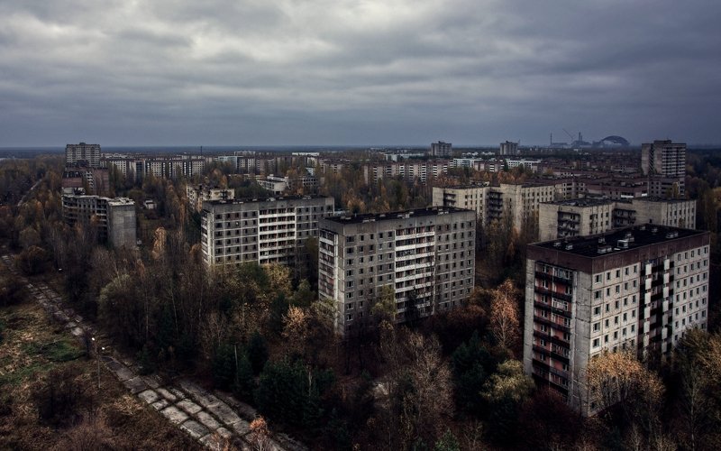 View from the roof of the 16-storey building