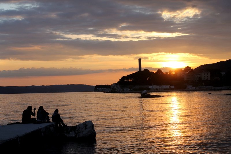 Sunset in Split, Zagreb