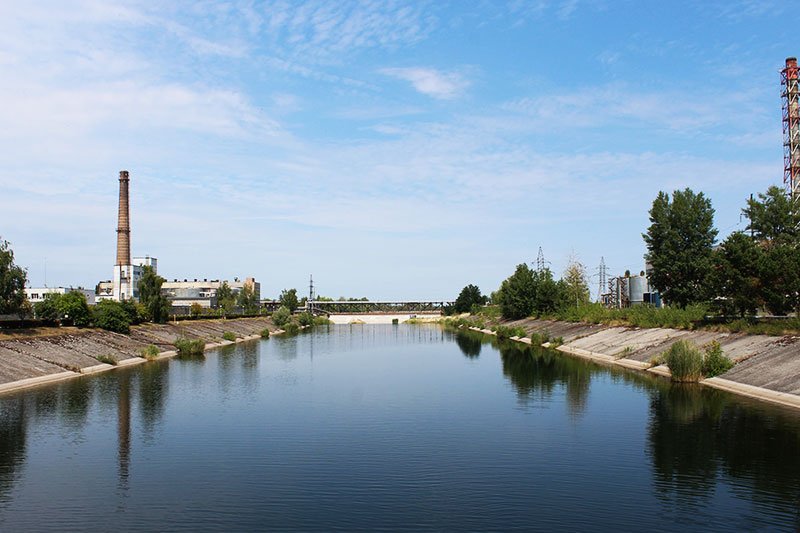 Cooling pond canal near the Pripyat and Chernobyl Nuclear Power Plant