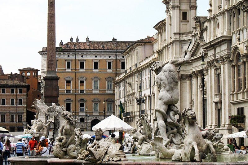 Fountain at the northern part of Piazza Navona, Rome