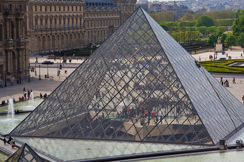 The Louvre glass pyramid