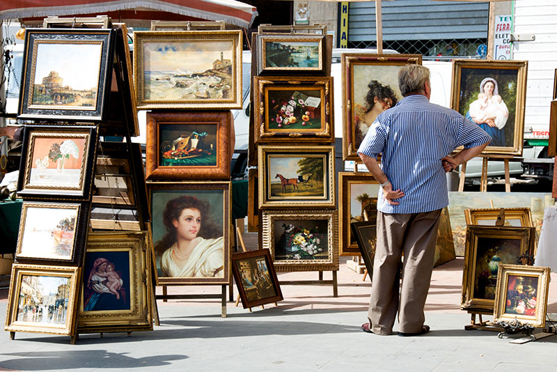 Porta Portese Flea Market in Trastevere