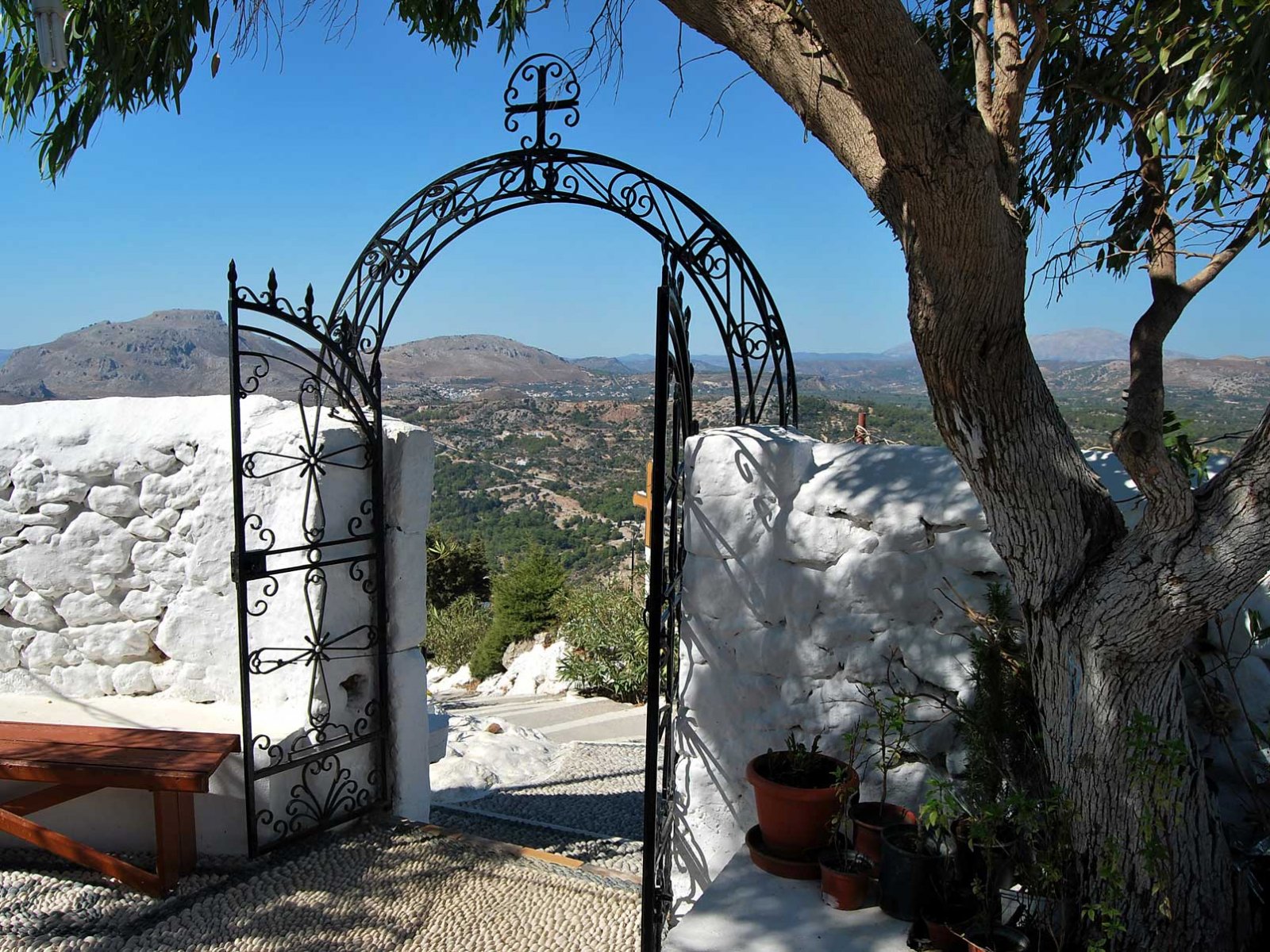 How to visit the monastery on top of mountain on Rhodes