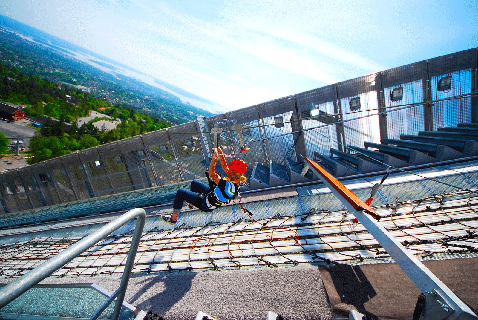 How to zip Line from the ski jumping hill in Oslo