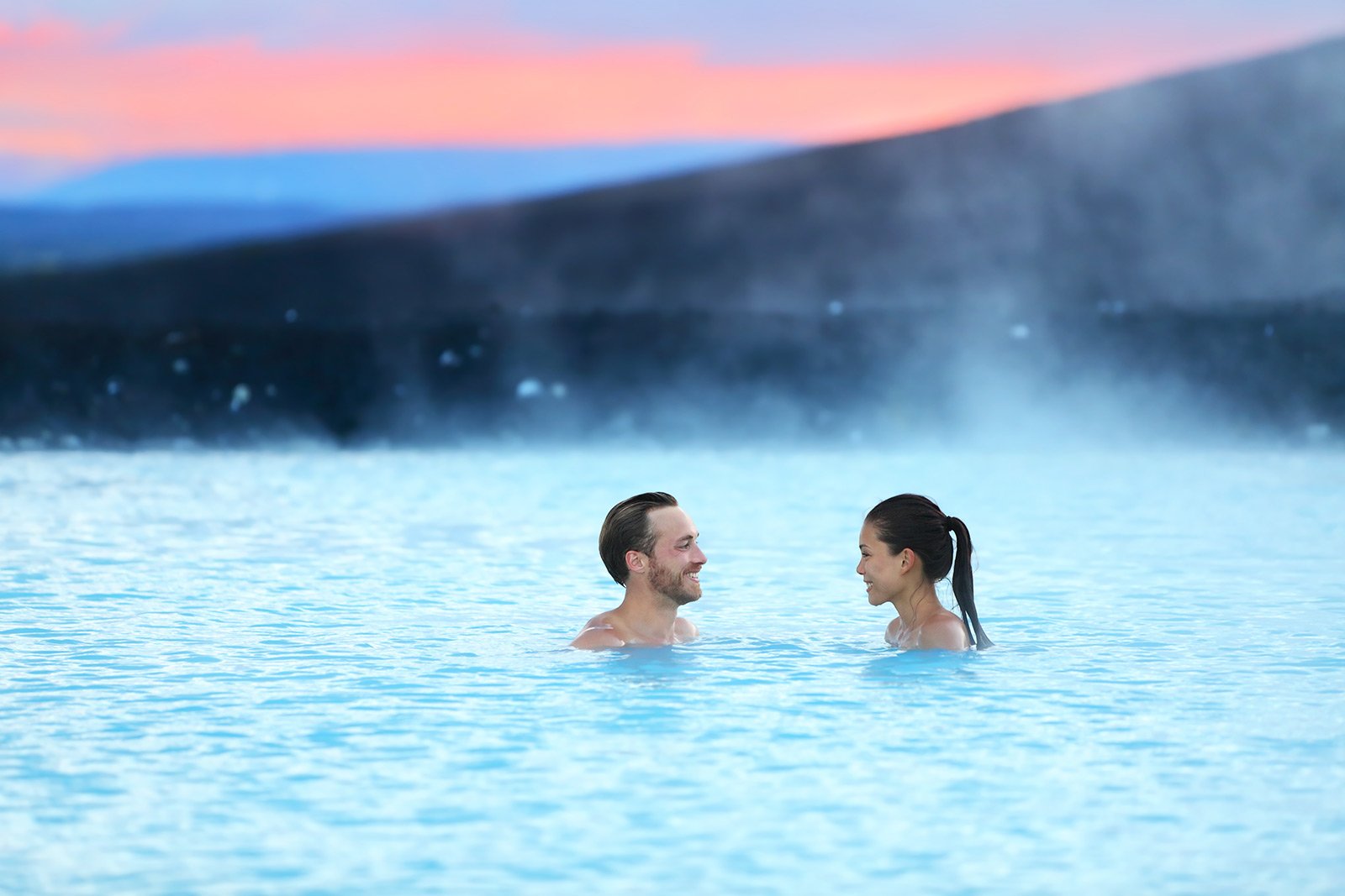 Hot Springs Near Reykjavik Iceland