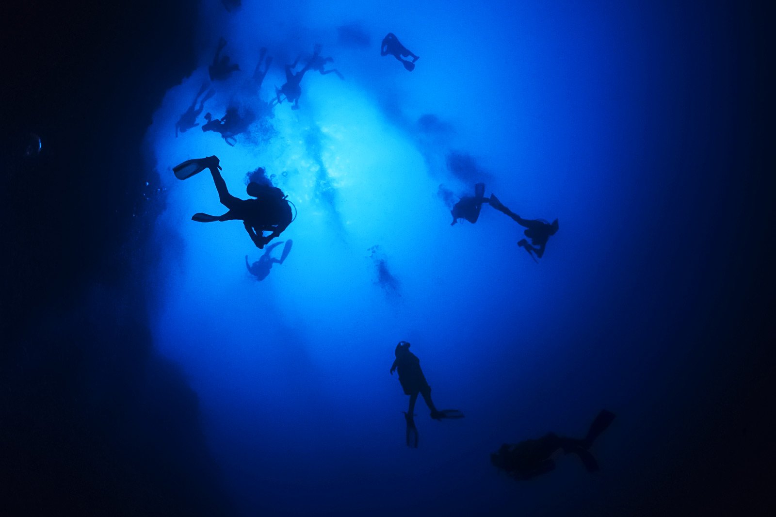 Inside Great Blue Hole