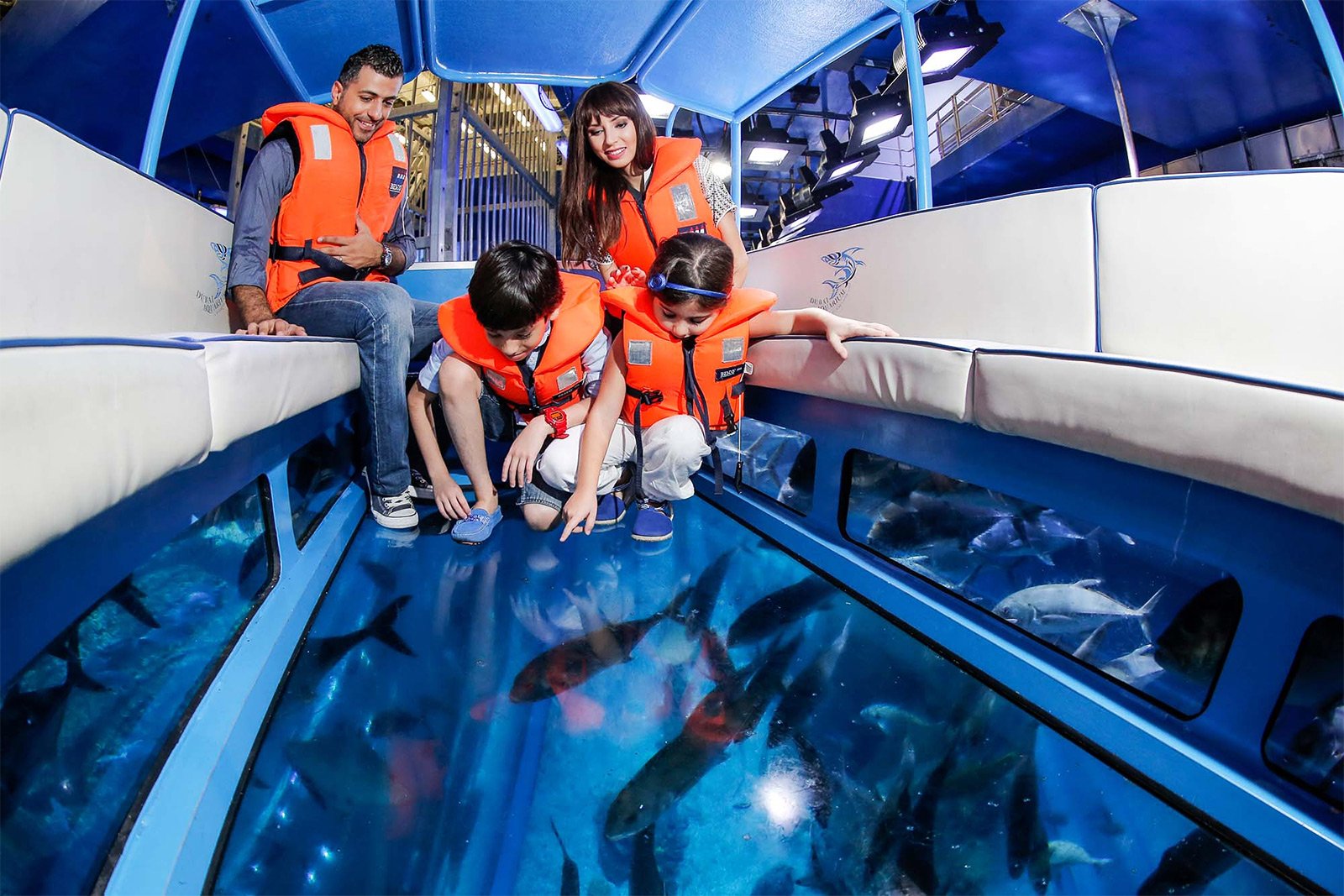 glass boat tour dubai aquarium