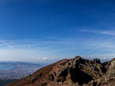 Walk on the edge of the active volcano in Naples