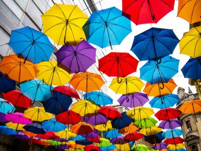 Have a lunch on the Umbrella street in Antalya