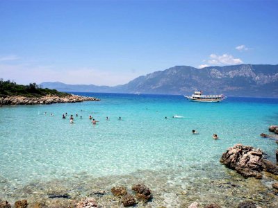 Swim at the island of Cleopatra in Marmaris