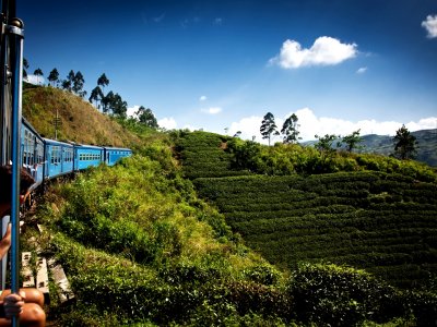 Ride in a freight train in Nuwara Eliya