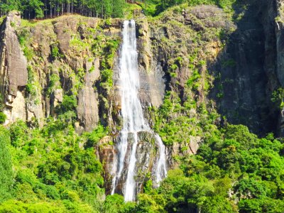 Have a bath in the higest waterfall on the island in Nuwara Eliya