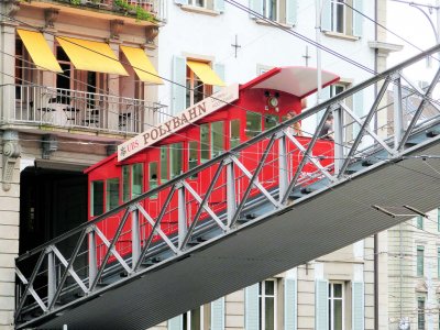 Ride in a funicular in Zurich