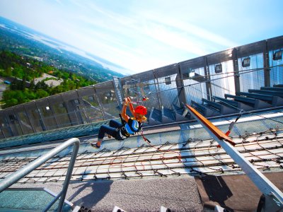 Zip Line from the ski jumping hill in Oslo