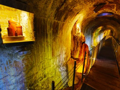 Descend into hot spring underground in Karlovy Vary