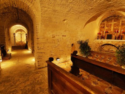 Descend into Mary Magdalene Church crypt in Karlovy Vary