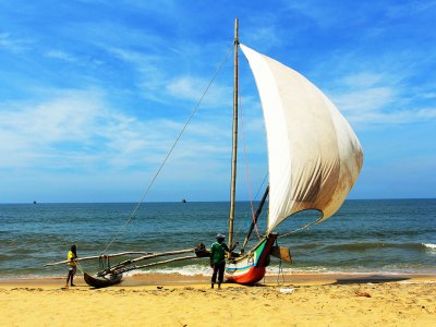 Take a sailboat ride in Negombo