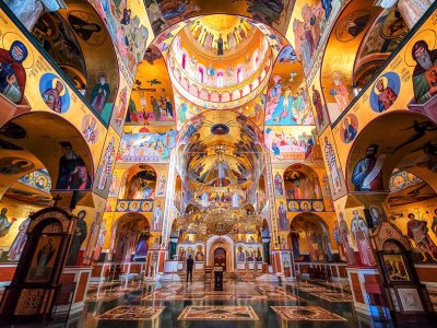 See frescoes of the cathedral in Podgorica