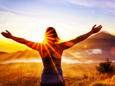 Greet the dawn at the volcano's top in Bali