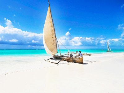 Ride a dhow boat on Zanzibar