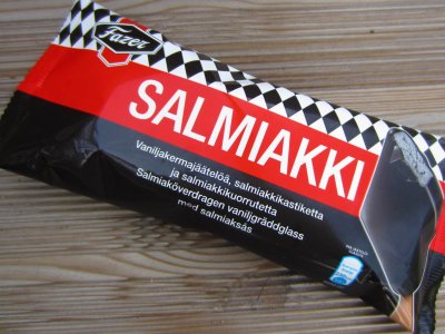 Try black ice-cream in Helsinki