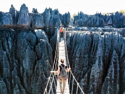 Walk through stone forest in Kunming