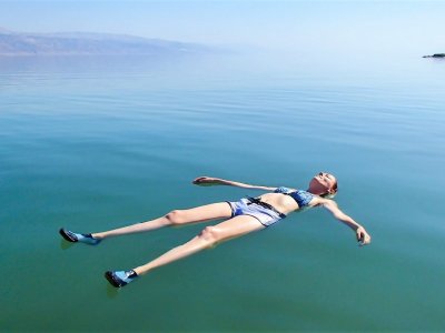 Float on the Dead Sea waves in Tel Aviv-Yafo