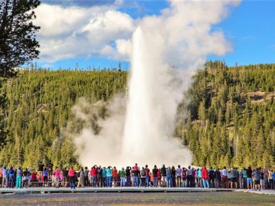 Watch the geyser spout in Jackson