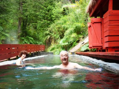 Take a bath in Termas Geometricas in Pucon