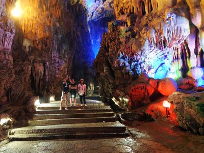 Wander around the Reed Flute Cave in Guilin