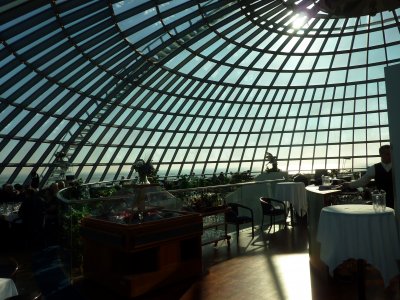 Have dinner in a restaurant under the dome in Reykjavik