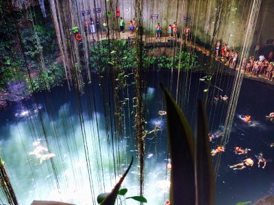 Take a swim in Cenote Ik Kil in Cancun