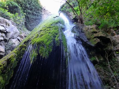 Take a dip in the waterfall Richtis on Crete