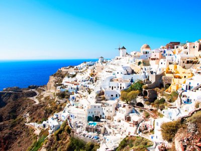 Oia town on Santorini