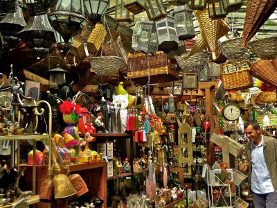 Flea market on Piazza dei Ciompi in Florence