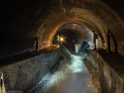 Underground river Poltva in Lviv